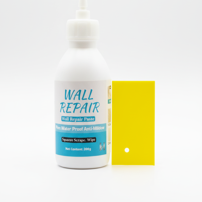 Wall Repair Paste 200gm – White Waterproof Crack Filler With Scraper, Wall Putty &