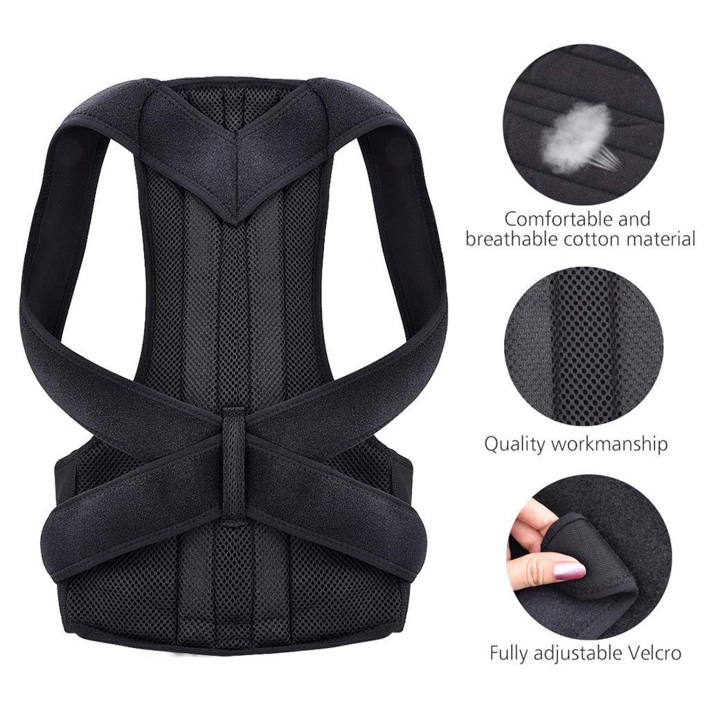Adjustable Back Posture Corrector for Men & Women – Comfortable & Breathable Support Brace - LARGE - Image 2