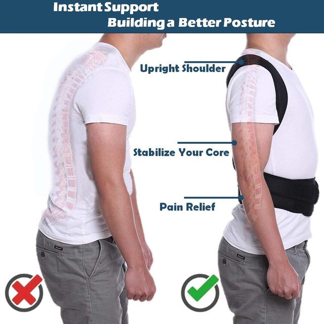 Adjustable Back Posture Corrector for Men & Women – Comfortable & Breathable Support Brace - LARGE - Image 5